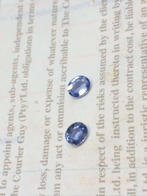 BARGAIN Natural 0.78 Ct Sri Lanka Ceylon Blue Sapphires Pair