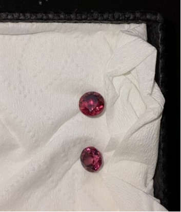 Natural 1.30 Ct Pink Burmese Spinels  Pair Rare