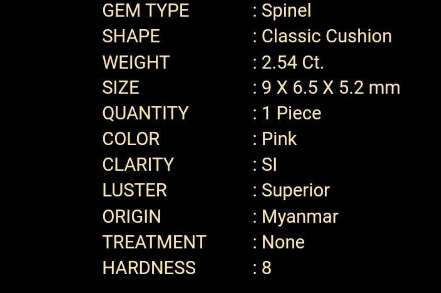 Natural 2.54 Ct Pink Spinel Video