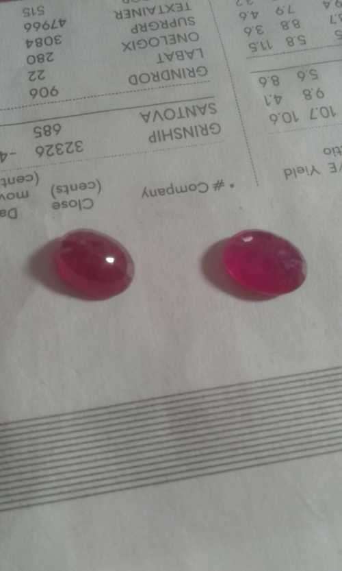 Natural 3.30 Ct Red Pink Ruby Pair