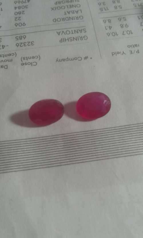 Natural 3.30 Ct Red Pink Ruby Pair
