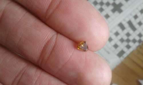 Natural Rare 0.25 Ct Orange Brown Diamond