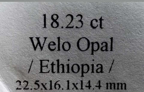 18 Ct Natural Gorgeous  Welo Ethiopian Opal