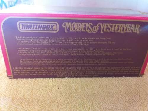 Matchbox Yesteryear Y34 1933 Cadillac 452 V16