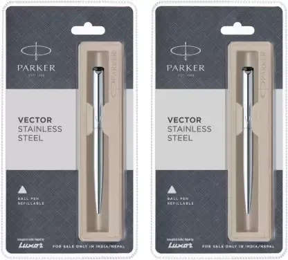 PARKER VECTOR MATTE BLACK , STAINLESS STEEL & GOLD BALL PEN, ROLLER PEN , each