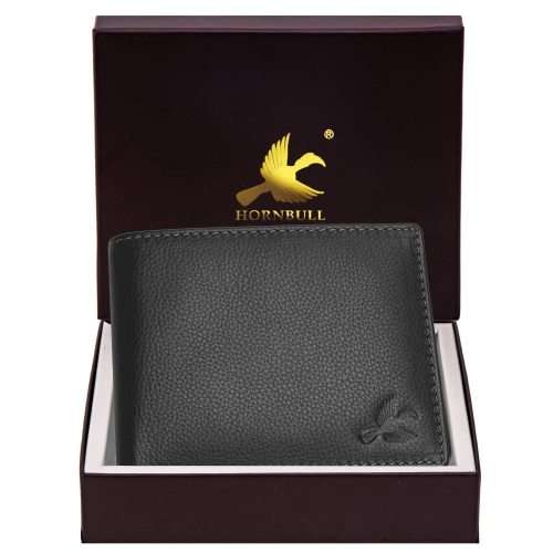 HORNBULL-  black , Leather Wallet for Men | Leather Mens Wallet with RFID Blocking