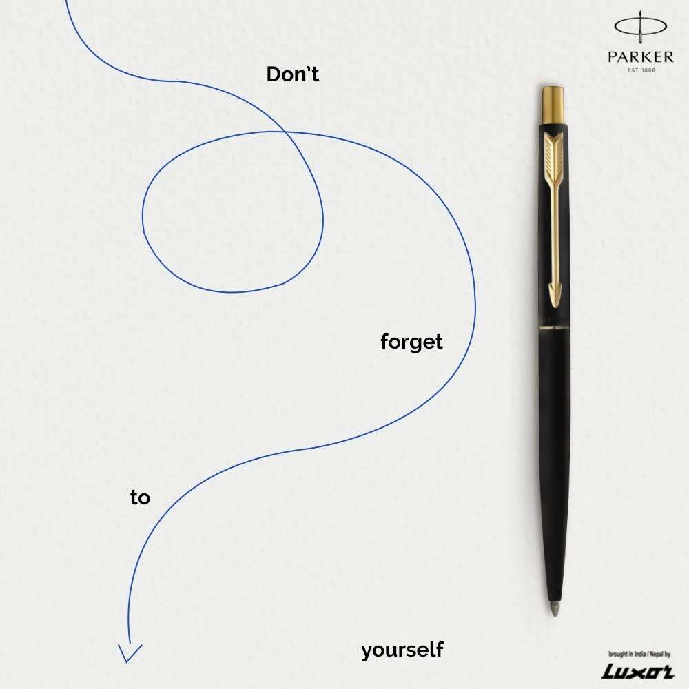 PARKER CLASSIC SLIMLINE GOLD , MATTE BLACK & SILVER BALL PEN - each