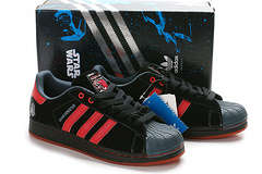 ADIDAS SUPER "STAR WARS" DARTH VADER COMMEMORATIVE EDITION BLACK GREY RED MENS SZ 9.5