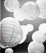 LARGE CHINESE HANGING PAPER LAMPSHADES