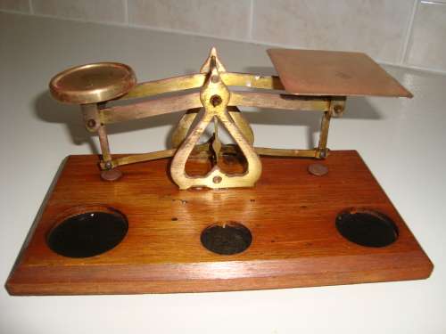 antique POST OFFICE SCALE - made in England