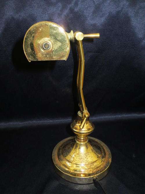 Adjustable Brass Bankers Lamp