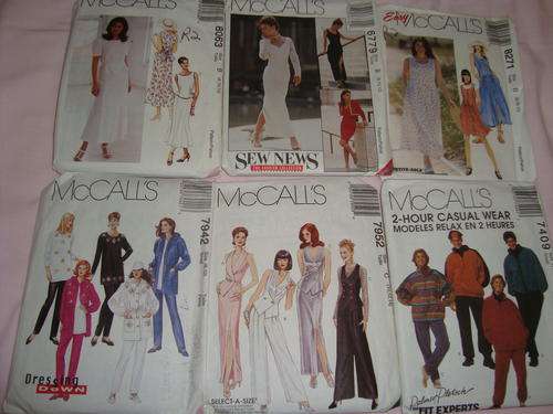 6 x MCALLS sewing patterns
