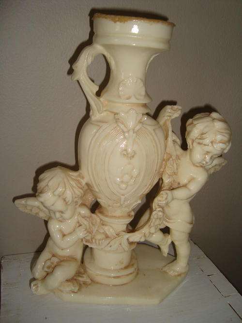 vintage CHERUB ORNAMENT signed LE RON