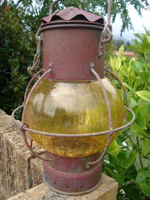 RARE vintage SHIP s ONION LAMP/GLOBE LATERN