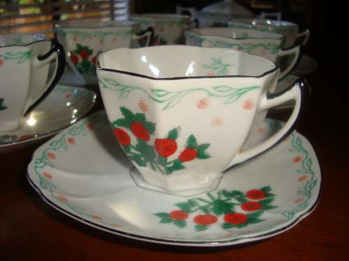 antique ART DECO SCHNEIDER tea set made in CZECH between 1927 and 1938