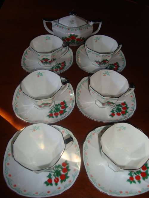 antique ART DECO SCHNEIDER tea set made in CZECH between 1927 and 1938