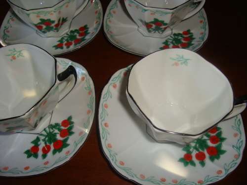 antique ART DECO SCHNEIDER tea set made in CZECH between 1927 and 1938