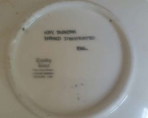 vintage DROSDY SPRINGBOK wall plate hand  decorated by KAY DUNCAN during the 1950s