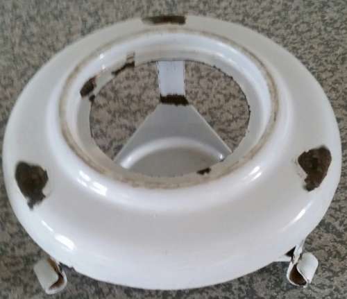 antique ENAMEL COAL WARMER