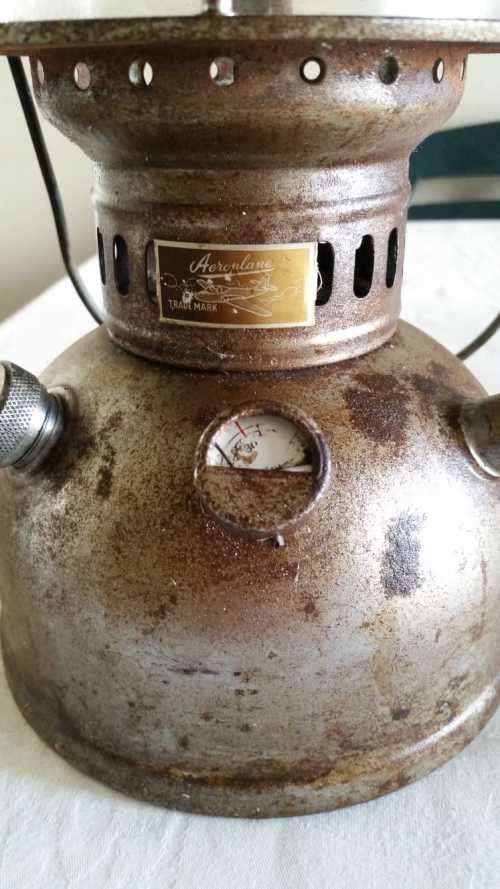 Vintage storm kerosene lantern Aeroplane trade mark...very RARE