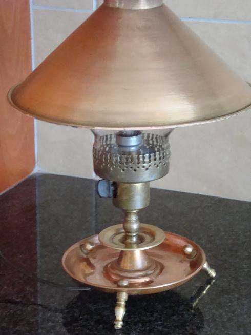 OLD BRASS ELECTRICAL LAMP