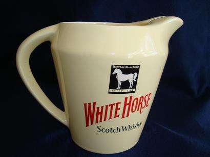 WHITE HORSE whiskey  jug made by WADE, England