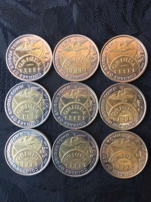 2015  EXCELLENT  CONDITION  R5  GRIQUA  TOWN  COINS