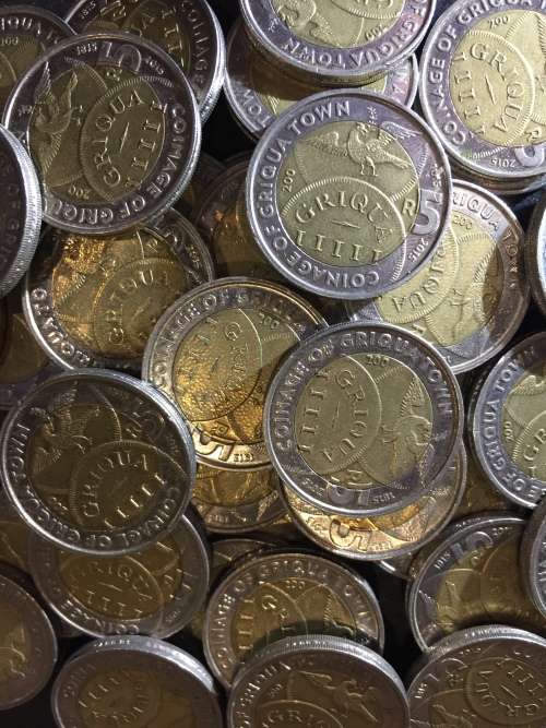 2015  R5  COINAGE OF GRIQUA TOWN  IN  GOOD CONDITION