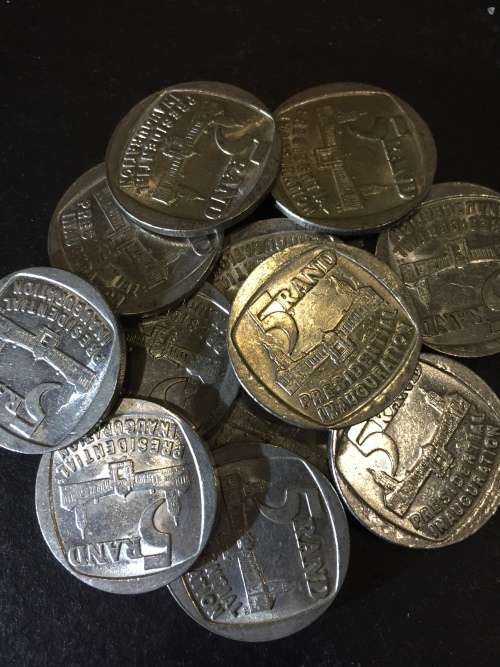 1994  R5  MANDELA  INAUGURATION  IN GOOD CONDITION