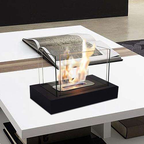 BIO ETHANOL # TABLETOP BURNER / FIREPLACE # 4 SIDED  TAPERED AND TEMPERED SAFETY  GLASS