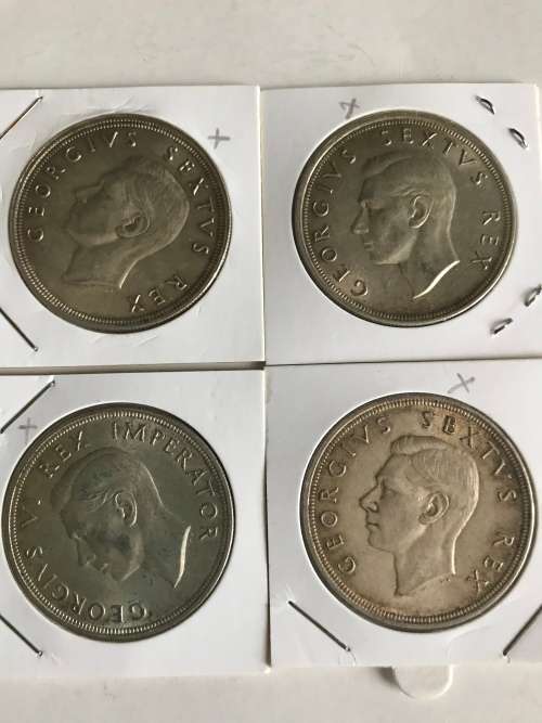 1940s  CROWNS / 5 SHILLINGS X 4 # EXCELLENT  CONDITION # BID PER COIN TO TAKE ALL #
