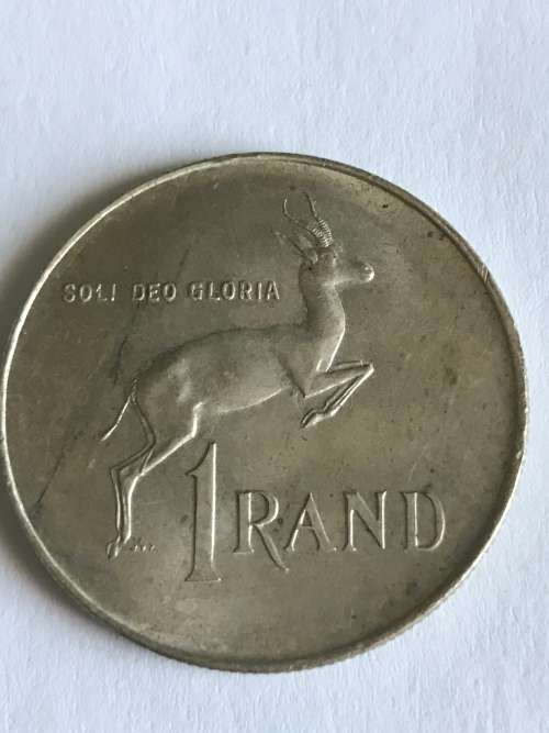 1966 AFRIKAANS R1 SILVER  CONTENT 12g  PURE SILVER