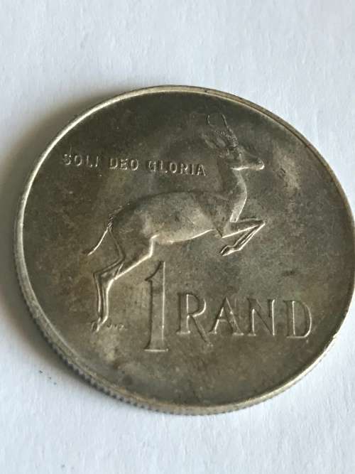 1966  AFRIKAANS  R1 SILVER  CONTENT 12g  PURE SILVER