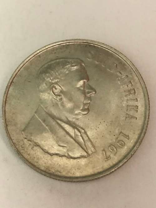 1967  AFRIKAANS  R1 SILVER  CONTENT 12g  PURE SILVER
