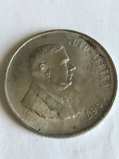 1967  AFRIKAANS  R1 SILVER  CONTENT 12g  PURE SILVER