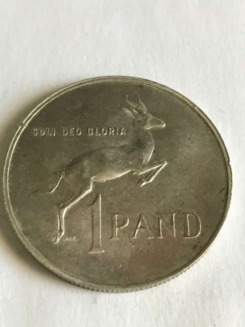 1967 AFRIKAANS  R1 SILVER  CONTENT 12g  PURE SILVER
