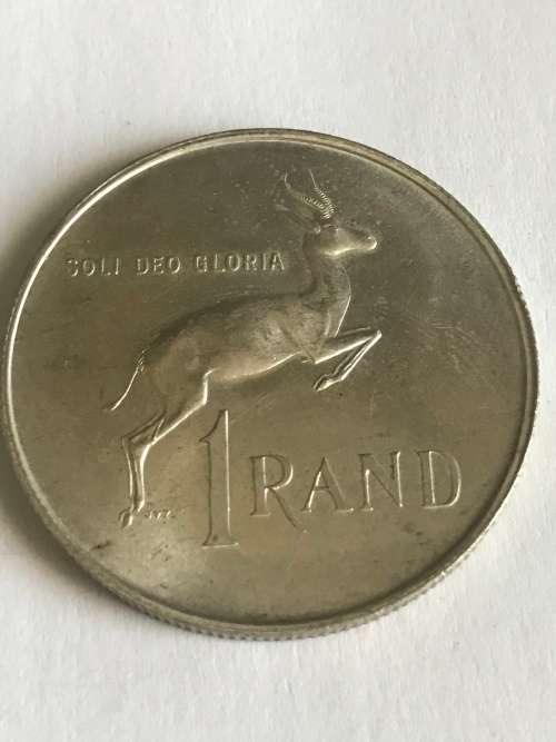 1967  AFRIKAANS  R1 SILVER  CONTENT 12g  PURE SILVER