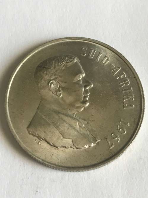 1967  AFRIKAANS  R1 SILVER  CONTENT 12g  PURE SILVER