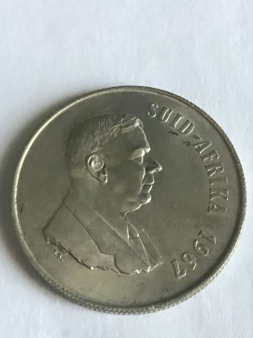 1967  AFRIKAANS  R1 SILVER  CONTENT 12g  PURE SILVER