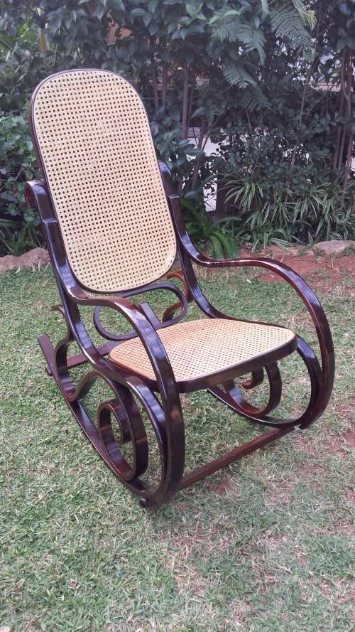 Beautiful bentwood & ratan rocking chair.