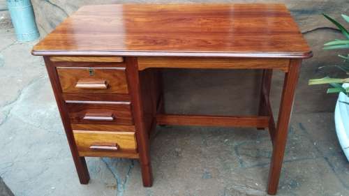 Small, solid kiaat desk.