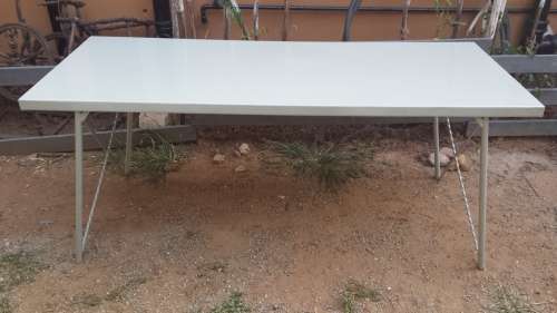 Old metal fold up table.