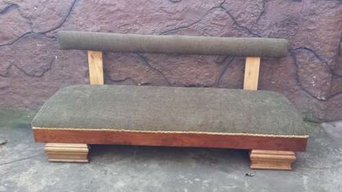 Long, low window bench.