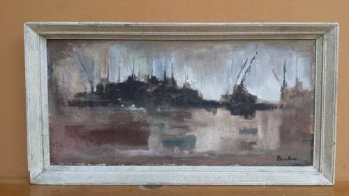 Large old signed painting.