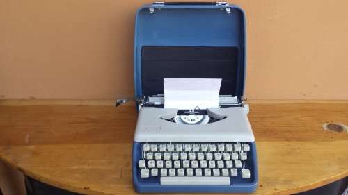 Portable typewriter.