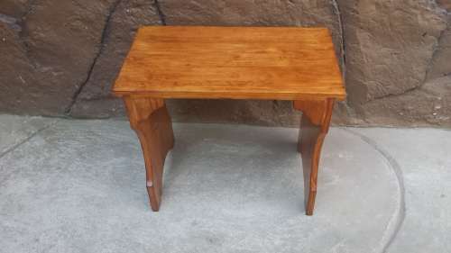 Old pine dresser stool.