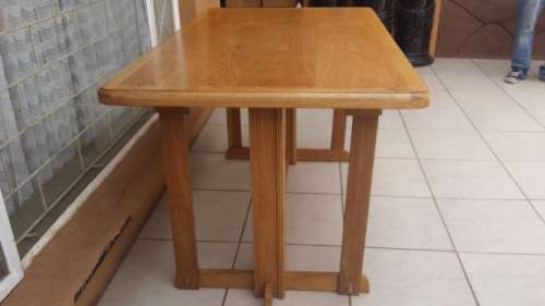 Large oak work table.
