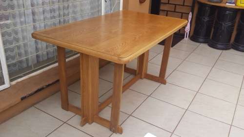 Large oak work table.