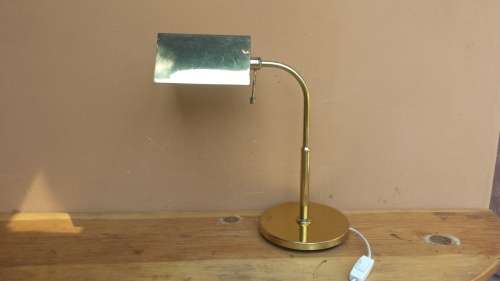 Awesome, old brass desk lamp.