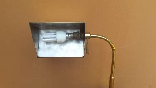 Awesome, old brass desk lamp.